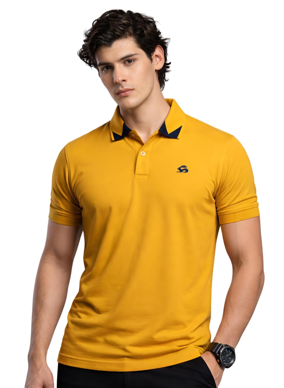 Polo Tshirt for Men | 100% Cotton Polo T Shirt | Regular Fit Half Sleeve Mens Polo Neck T-Shirt-image-24