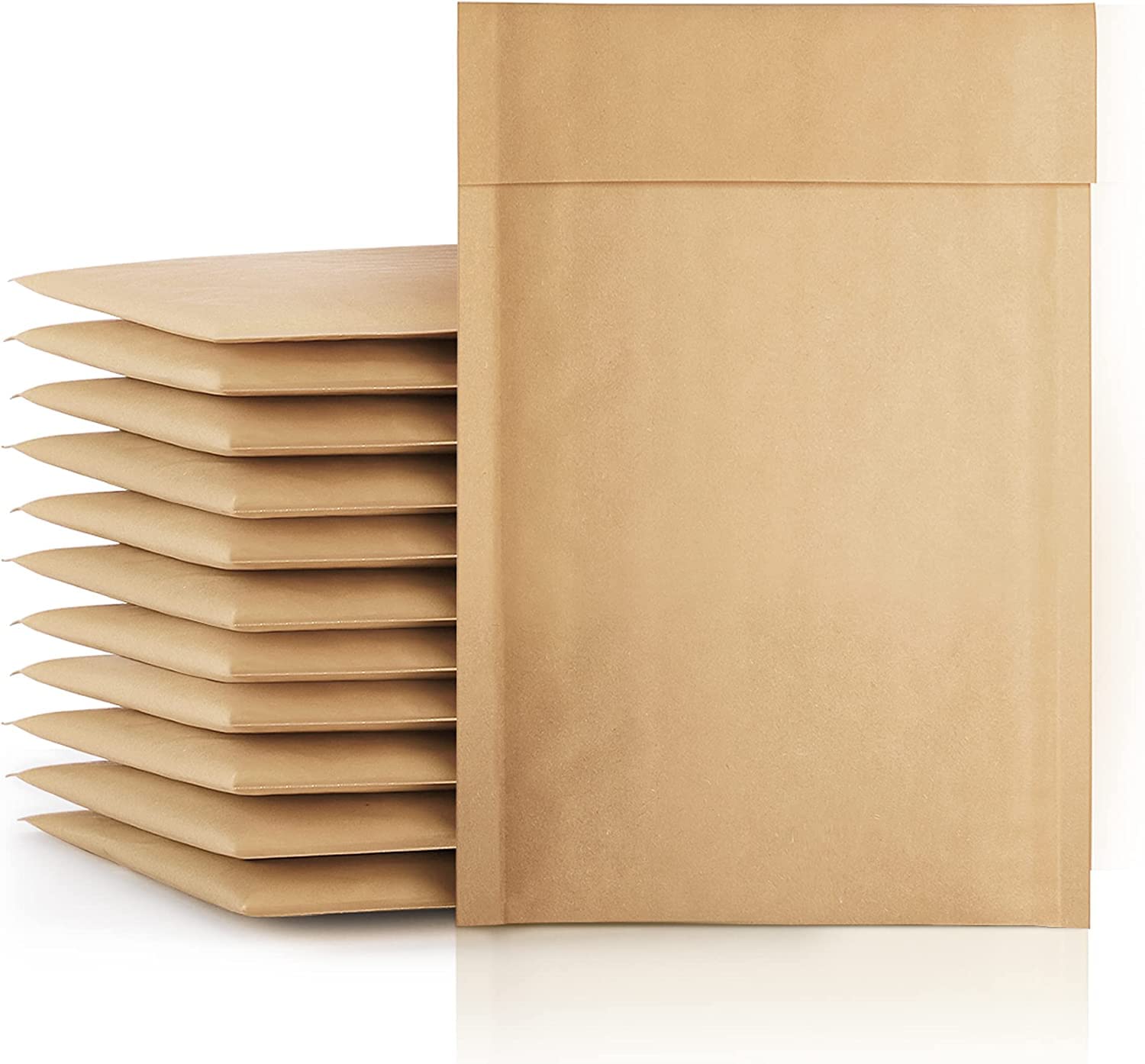 Kraft Bubble Mailer 4x8 Inch 50 Pack, Strong Adhesion Padded Envelopes, Tear Resistant Bubble Envelopes, Self Sealing Mailing Envelopes, Packaging for Small Business, Bulk #000 Brown