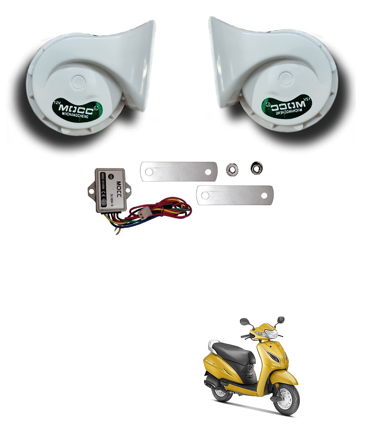 Auto Addict Bike Scooty Mocc Horn (Set of 2 Pcs) For Honda Activa 5G-image-23