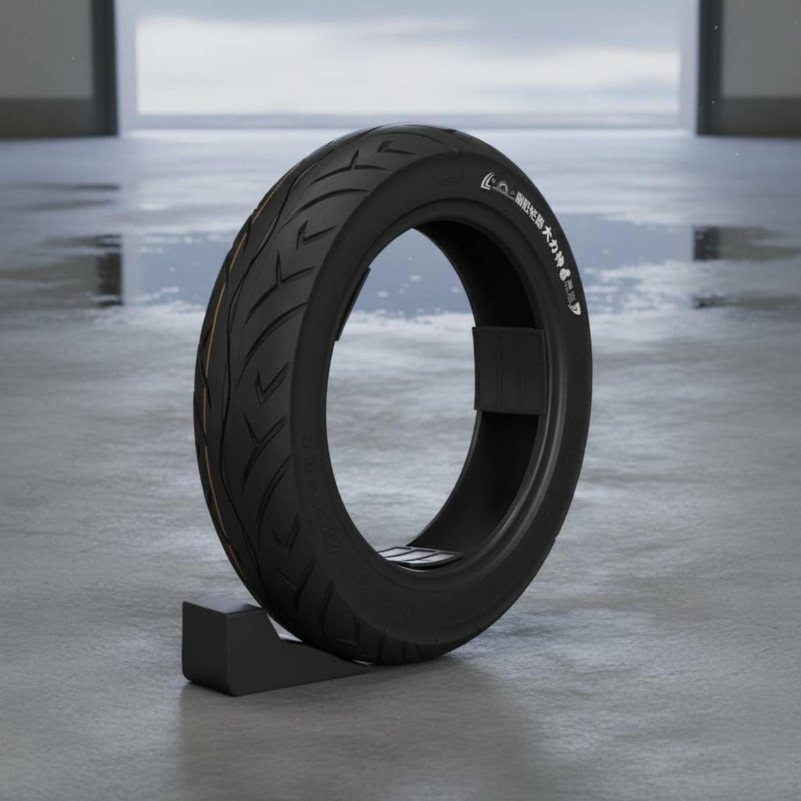 Neumático para Patinete Eléctrico Neumático Rueda Cubierta Llanta Tubeless de Caucho Resistente Menor Mantenimiento con Superficie de Tracción
