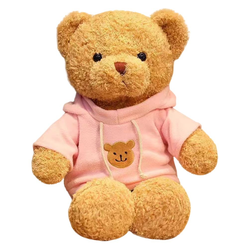 GalateeCute Teddy Bear Plush Stuffed Animal, Teddy Bear with Clothes, Gifts for Children(11.8" Pink)