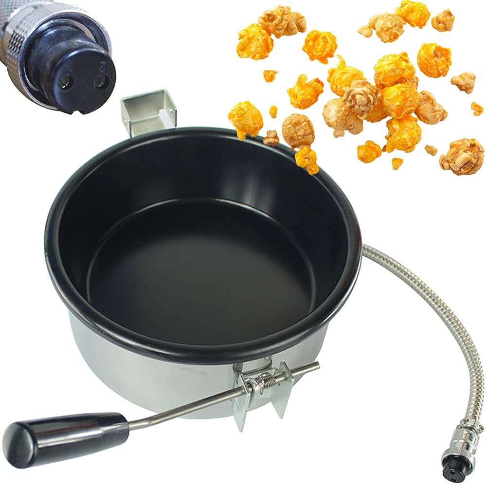 Pentola Popcorn Aria Calda - Padella Antiscottatura 230g Con Rivestimento Teflon 3 Fori-15mm - Foto 7