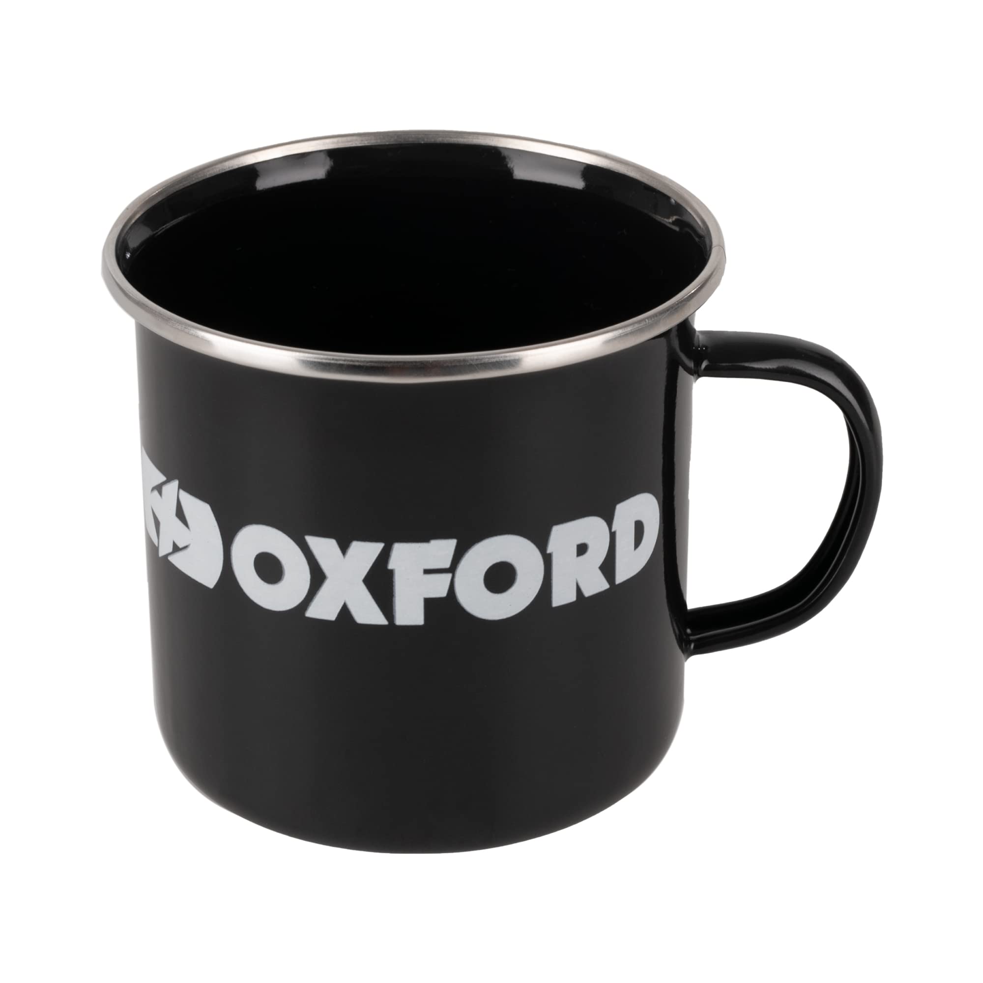 Oxford Camping Mug. Enamel Travel Cup. 350ml Capacity. Hot/Cold Drinks.