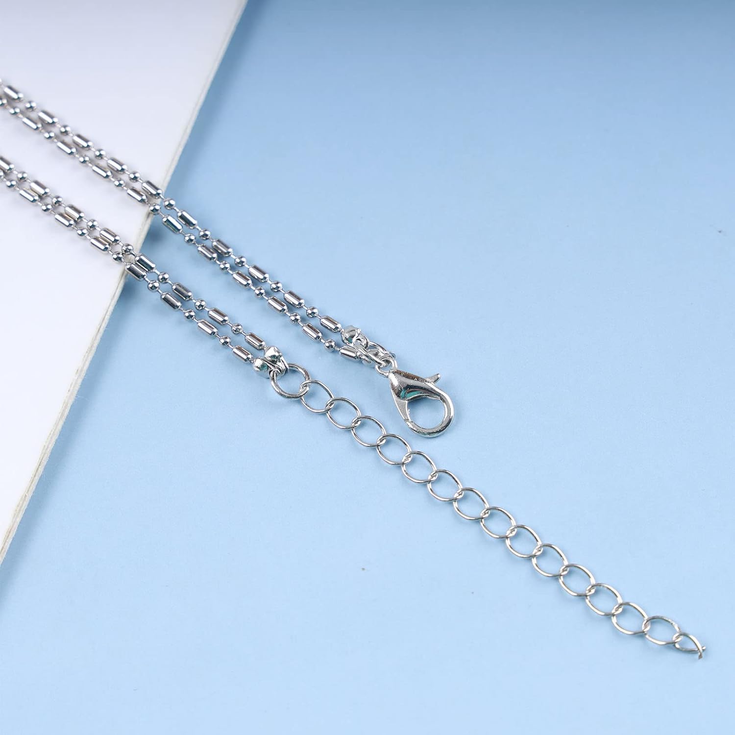 YienDoo Boho Moon Anklet Bracelet Double Layer Silver Crescent Pendant Ankle Chain Tiny Bell Anklet Minimalist Hawaiian Beach Moon Foot Chain Jewelry for Women - Image 6