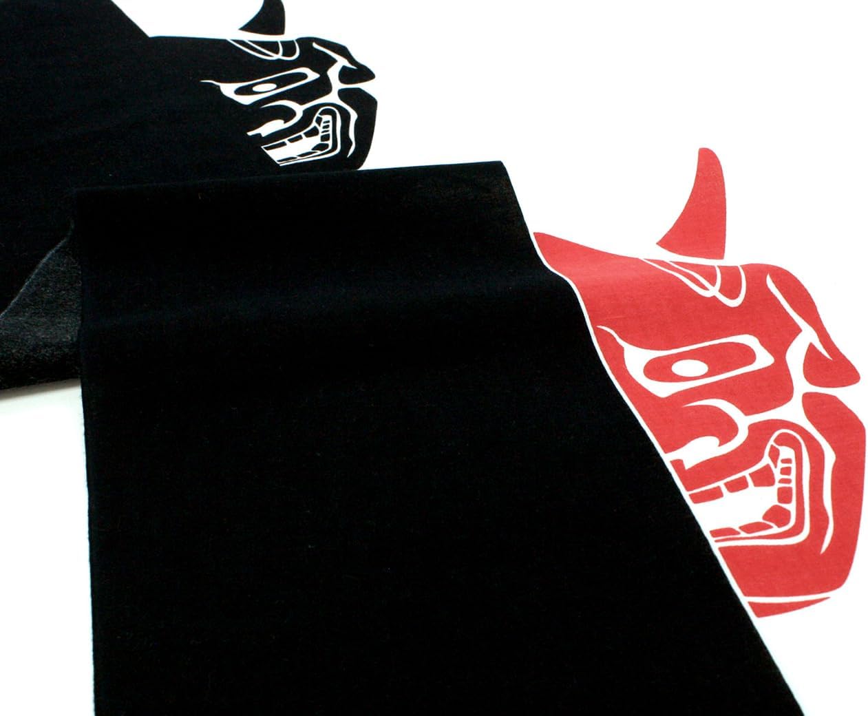 染の安坊 Anbo Tenugui Hand Towel, Hannya, Japanese mask, 100% Cotton, Made in Japan, 13.8 x 39.4 inches