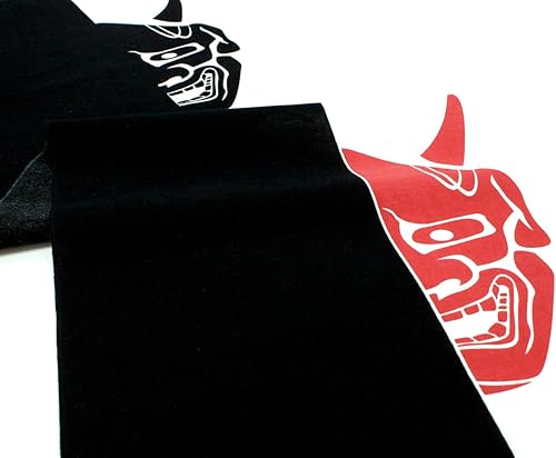 染の安坊 Anbo Tenugui - Toalla de mano, Hannya, máscara japonesa, 100% algodón, fabricada en Japón, 13.8 x 39.4 pulgadas