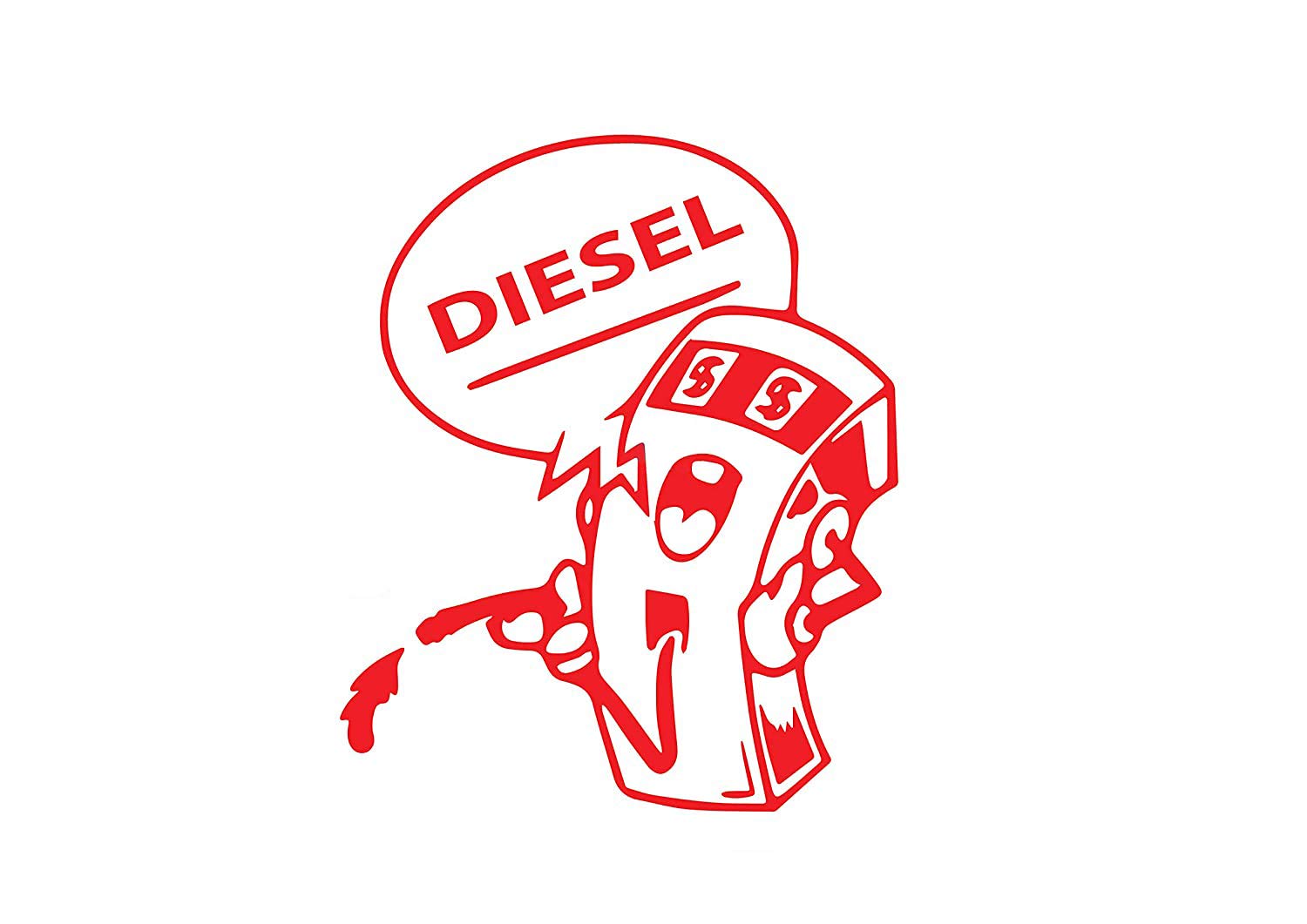 Diesel Pump Stickers for Car Fuel Lid Baleno Swift Dzire Vitara Brezza Innova L x H 12.00 cm x 15.00 cm Pack of 1