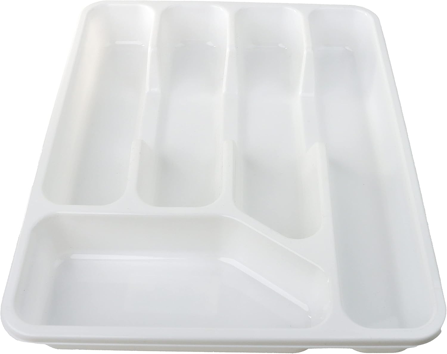 DIVCHI 5 Compartment Plastic Cutlery Tray Kitchen Drawer Organiser Rack