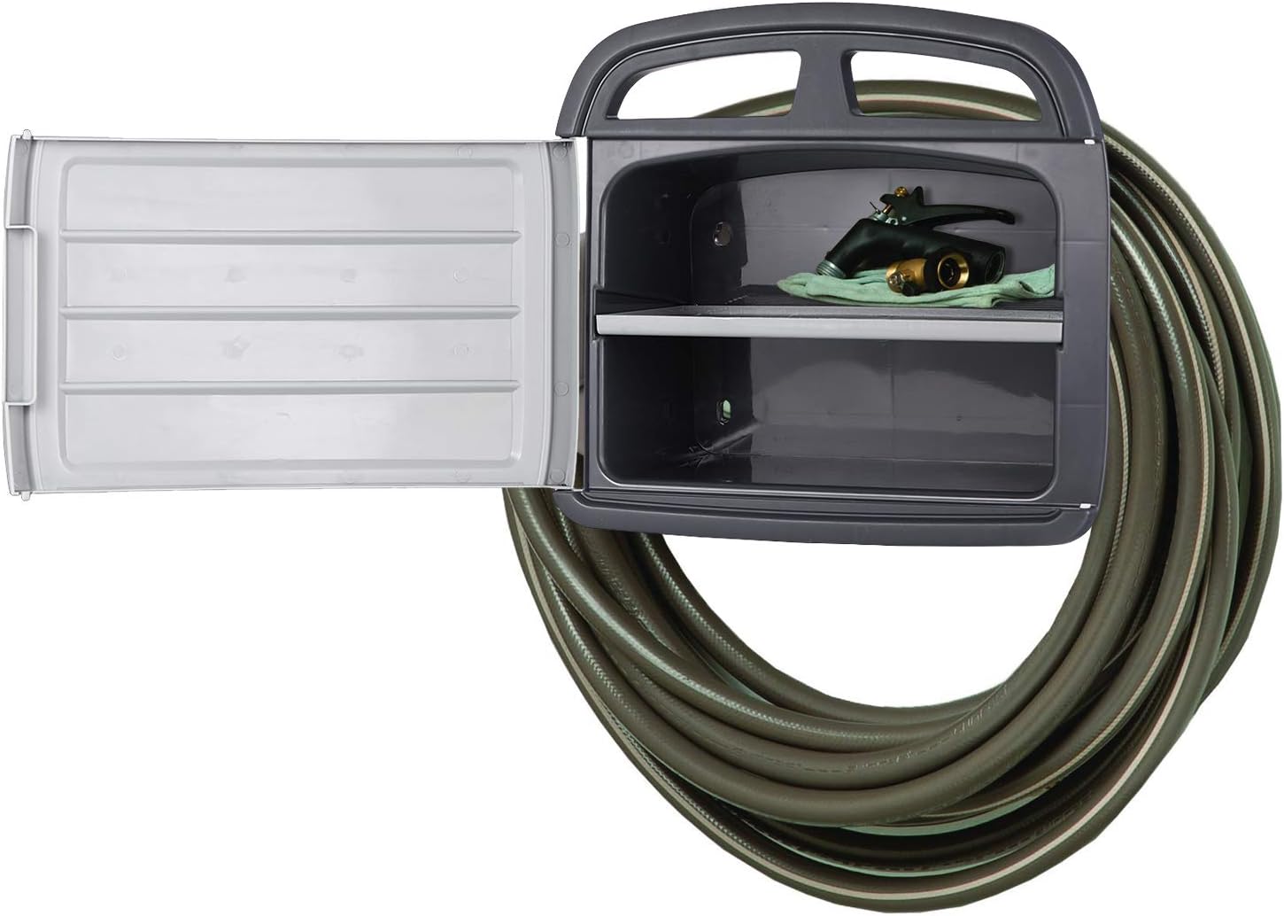 Pataku Garden Hose Holder Storage Hanger Wall Mount Hangout Reel Storage Toolbox