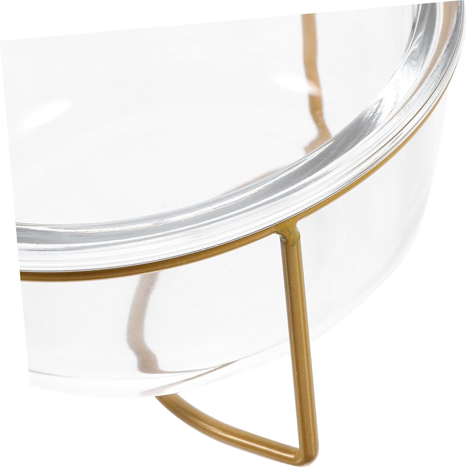 BESPORTBLE 1pc Pet Feeding Bowl Elevated Glass Food Bowls Double Tilted Design for Neck Comfort