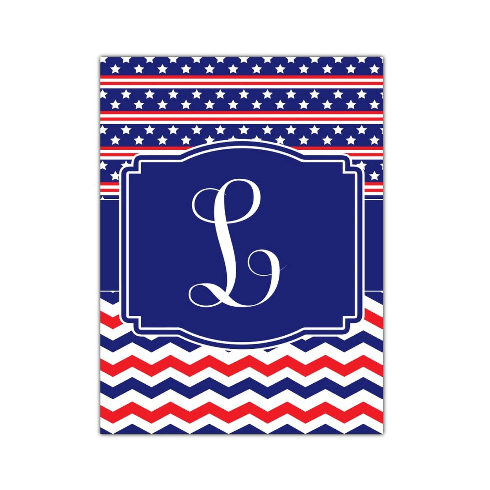 Cadeau panneau personnalisé 4 juillet en bois rustique lettre L