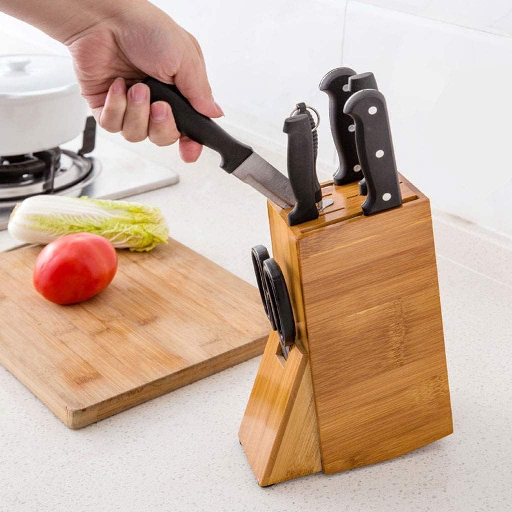 Kitchen Knife Holder Kitchen Knife Holder Shelf Rack Storage Bamboo Knife Block Cutting Tool Stand for Chef Knofe Holder