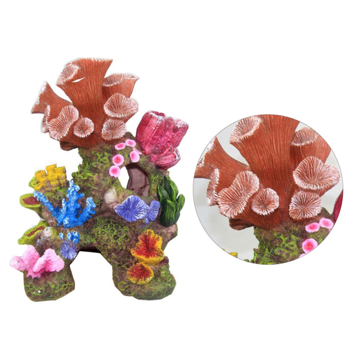 Lurrose Adorno de Imitación de Coral para Acuario en Resina, Paisaje de Arrecifes Elegante y Fácil de Limpiar, Decoración Adecuado para Peceras de Agua Dulce y Salada