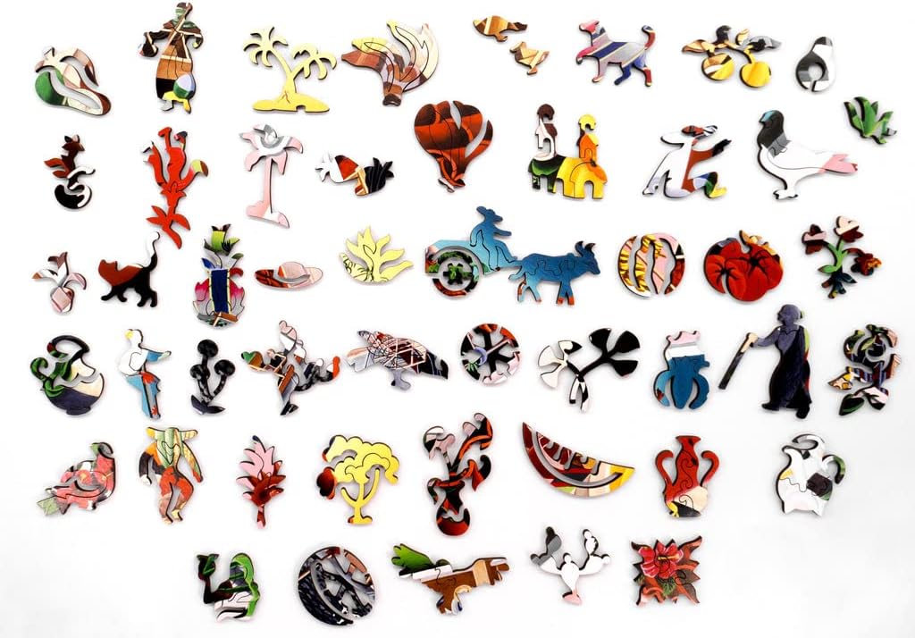 Wooden Puzzles for Adults - El Mercado - 523 Unique Wooden Pieces. Made in The USA by Nautilus Puzzles