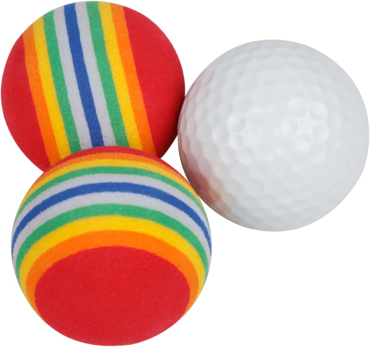Andux Rainbow Ball Solid Elastic Foam Sponge Stripe Floating Golf Training Equipment