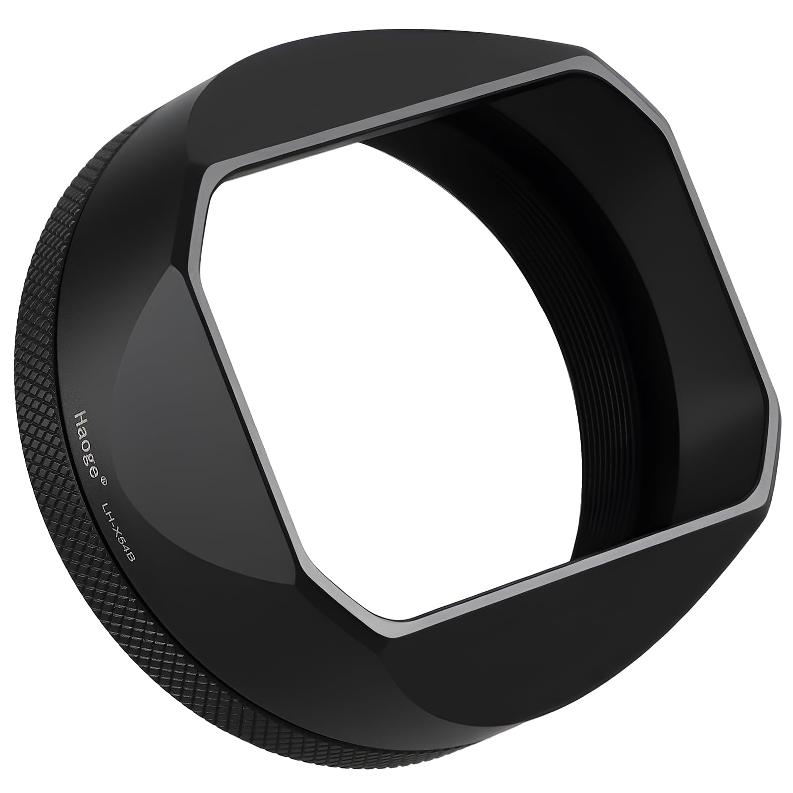 Haoge LH-X54B Pare-soleil carré en métal avec bague d'adaptation 49 mm pour appareil photo Fujifilm X100VI Fuji x100vi Noir