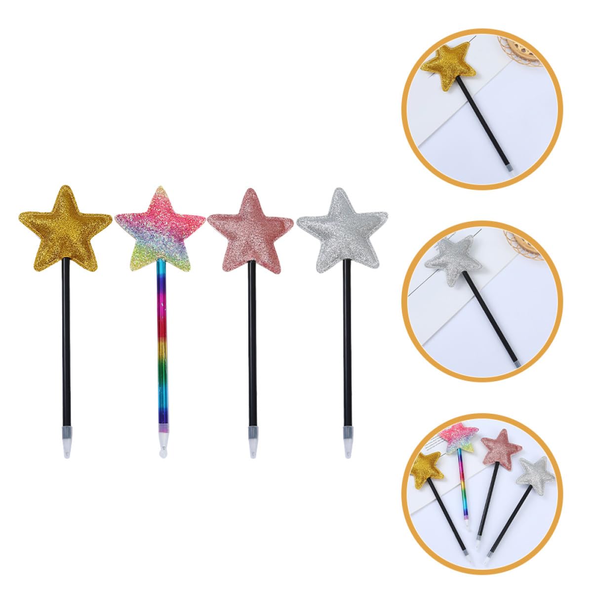 16 Pezzi Penne Stella Colorate per Adulti Penne Gel Nero per Scuola Ufficio e Feste Design Adorabile e Resistente Scrittura e Affidabile