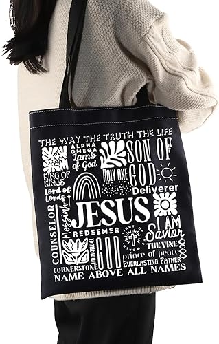 Miniatura 5 de Bolsas de mano de Jesús para mujer, regalos cristianos, versículo de la Biblia, bolsa de hombro, regalo religioso, bautismo, regalo de inspiración