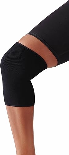 Miniatura 8 de CURAD - Rodillera para hombres y mujeres, elástica, sin botones, para correr, dolor de rodilla, deportes de entrenamiento, negro, talla S
