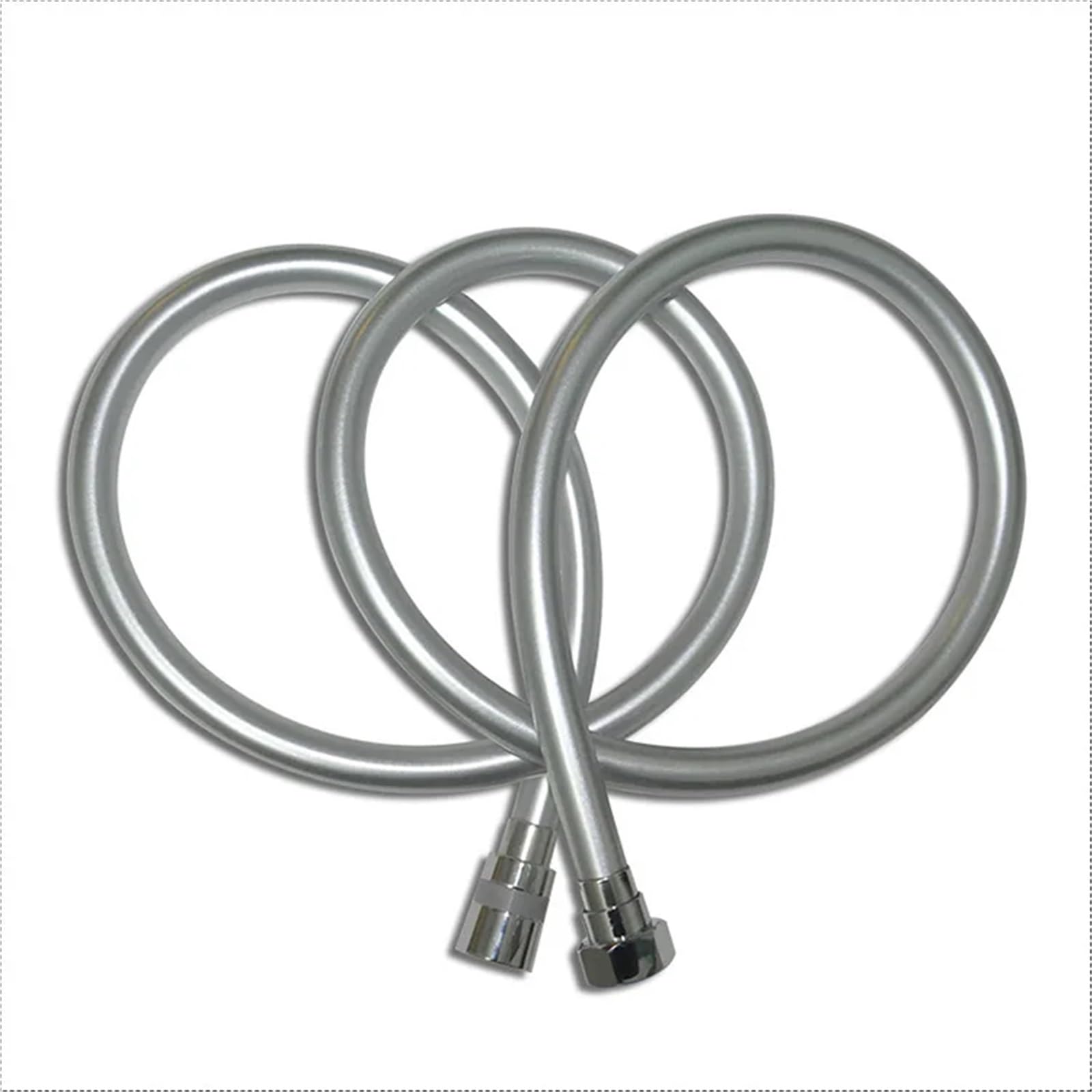 Manguera de ducha universal, Flexo de ducha PVC G1/2 Universal 120/150/200cm Plata