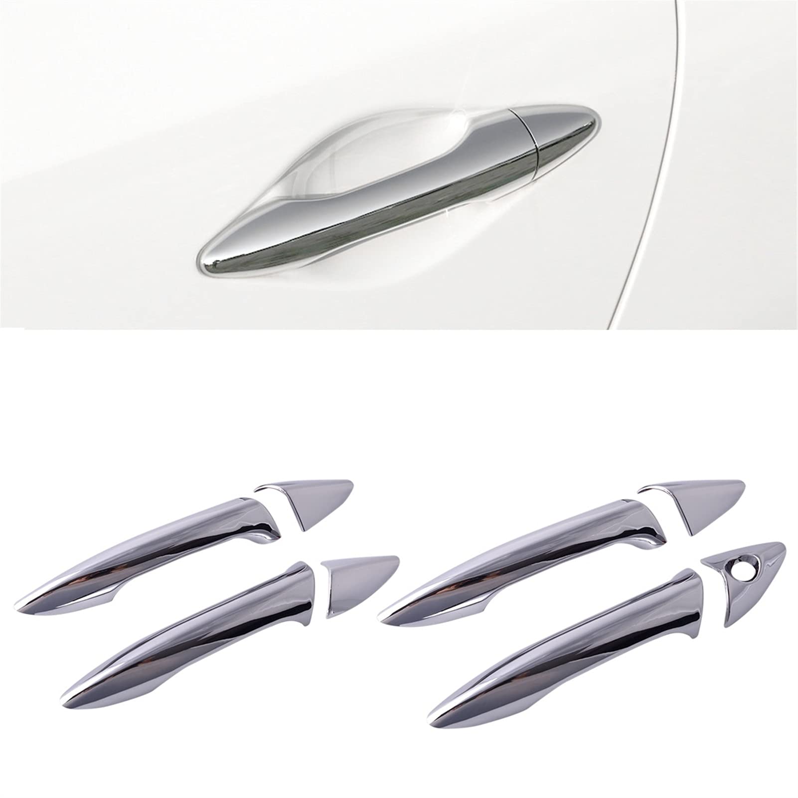 ✨ Juego De 4 Molduras De Manija De Puerta Cromadas Para Hyundai Elantra 2011-2015 | Fácil Instalación