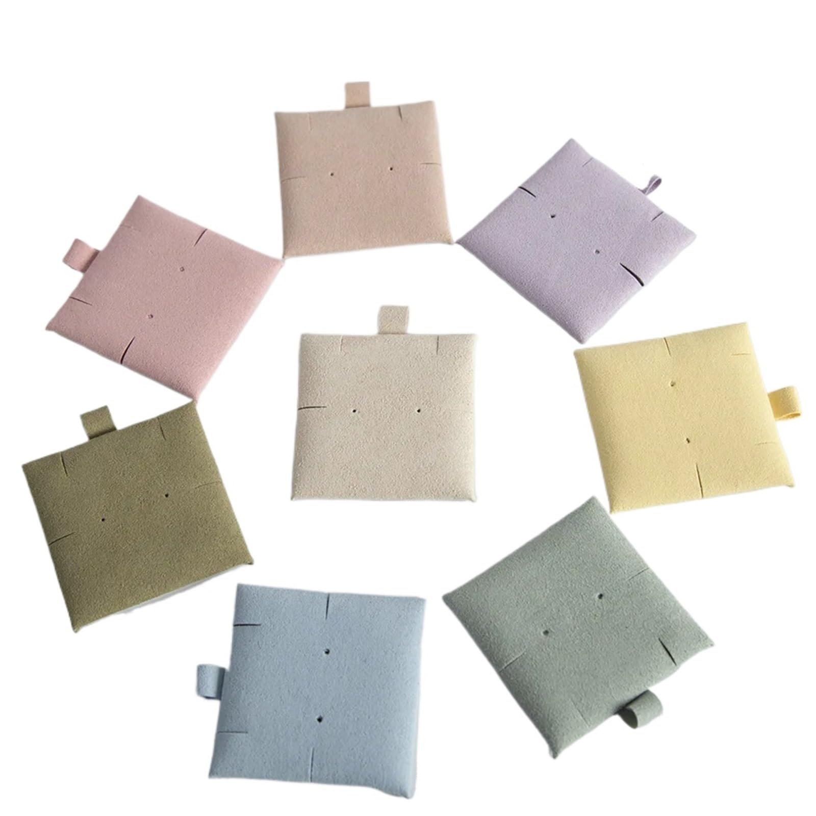 FDzkrtvm Earrings Necklace Display Cards, Earring Cards 15pcs Necklace Bracelets Display Pads Box Pouch Insert Mat 6x6cm Jewelry(Color4)
