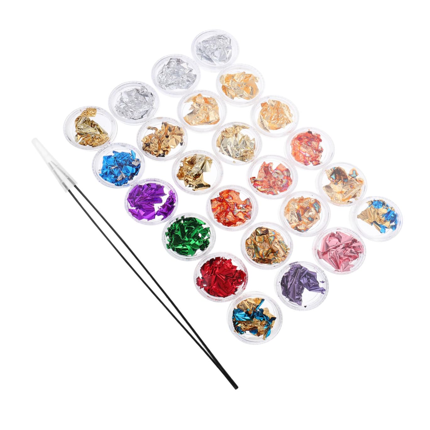 3 Set Decorazioni Nail Art Diy Foglia Oro E Argento Con Pinzetta Decorazione Unghie Facile Da Applicare Resistente E Brillante Per Unghie Naturali E Artificiali 3 Pezzi*3