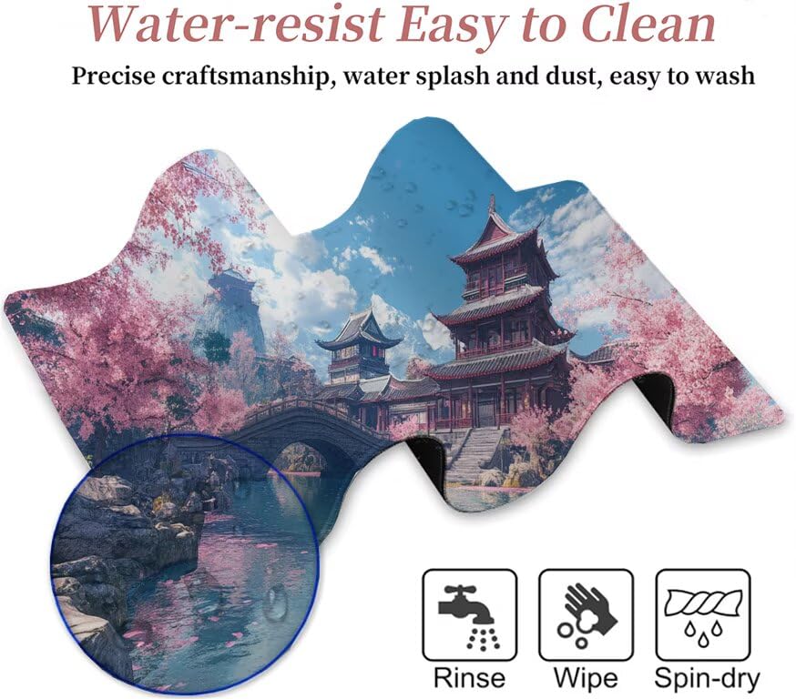 Tapis de souris XXL imperméable haute précision avec base antidérapante bleue - 7