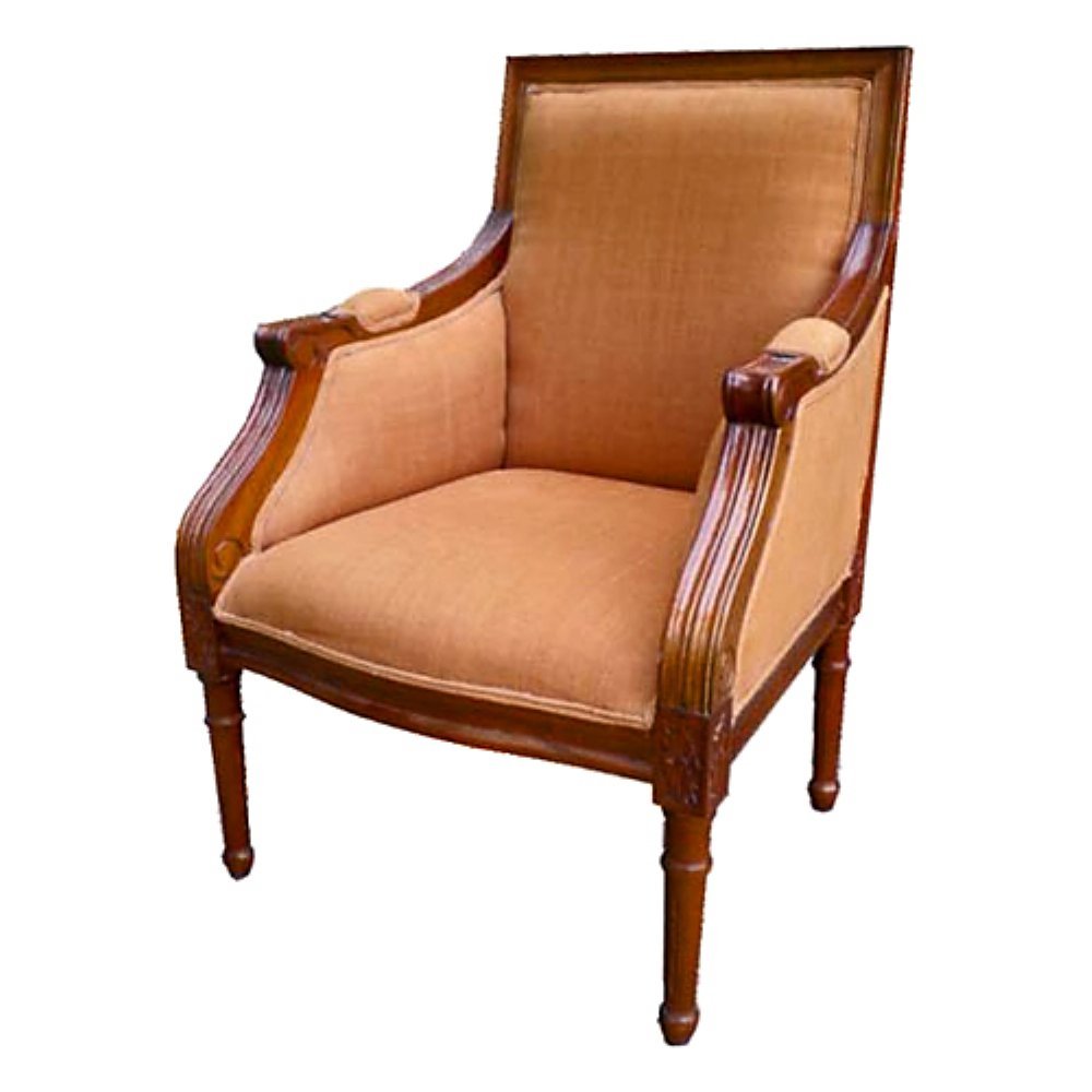 Gift Mark Elegant French Style Children Chair, with a Sold Wood Frame, Cherry/Beige