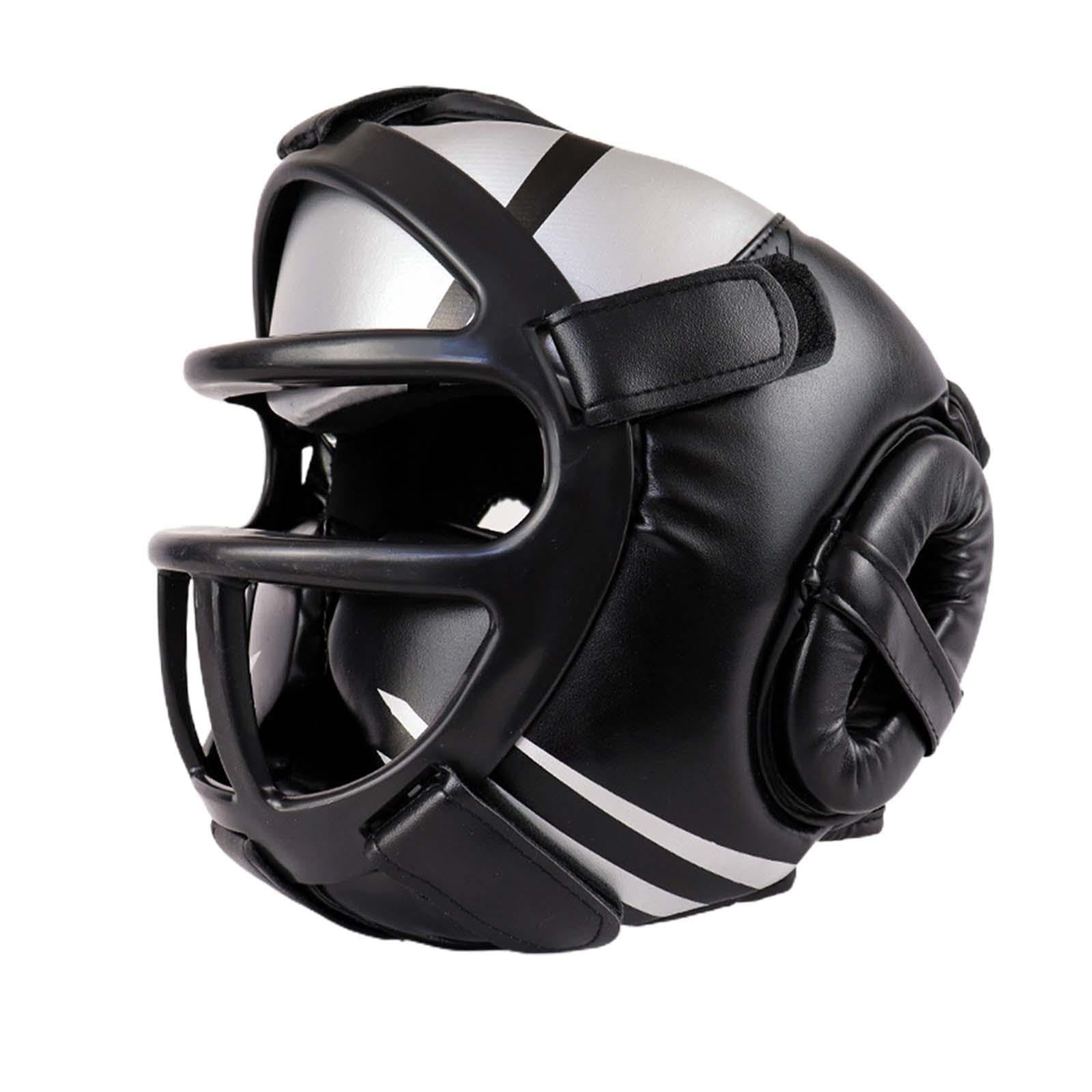 Casco da boxe Casco da boxe Bambini Adulti Uomini Donne Ragazzi Ragazze Taekwondo Regolabile Imbottito MMA Copertura completa Per sport Protezione per il viso traspirante per arti marziali