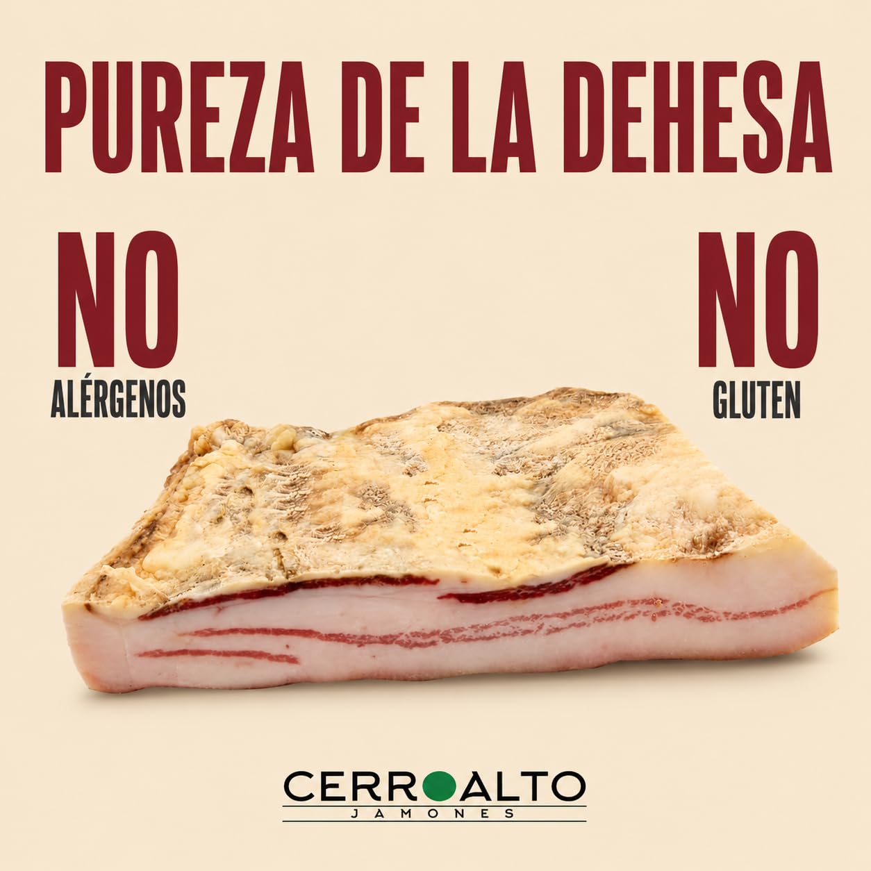 Panceta Ibérica de Bellota Pieza Entera 1500-2000 g Curada Lentamente en Bodega Natural