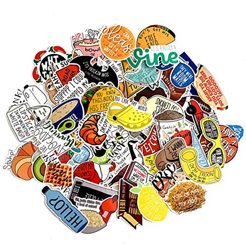 Water Bottle Cute Vine Stickers (67pcs) Flash Vine Stickers Laptop Water Bottle Luggage Snowboard Bicycle Skateboard Decal for Kids Teens Adult Waterproof Aesthetic Stickers (Vine Sticker)