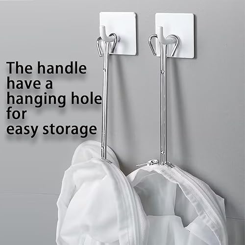 Miniatura 5 de Paños de queso para colar con asa, 3 coladores de malla extra fina reutilizables, 2 bolsas de leche de nueces de algodón y 1 bolsa de filtro de