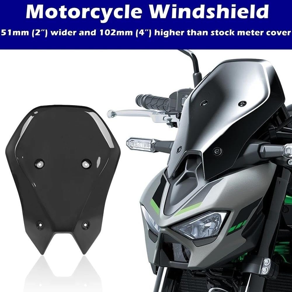 Per Z900 Per SE 2025 Parabrezza Grande E Alto Deflettore Protettivo Per Da Turismo Per Moto Motocicletta Vento Schermo Carenatura Anteriore(Light Smoke)