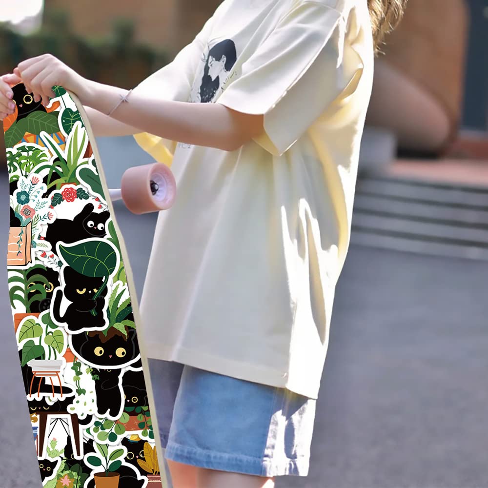 Cats and Plants Stickers for Laptop(60 PCS),Gift for Children Teens Adults Girl Boys,Waterproof Stickers for Water Bottle,Cats Vinyl Stickers for Scrapbook,Skateboard,Bike,Phone,Dairy - Image 3