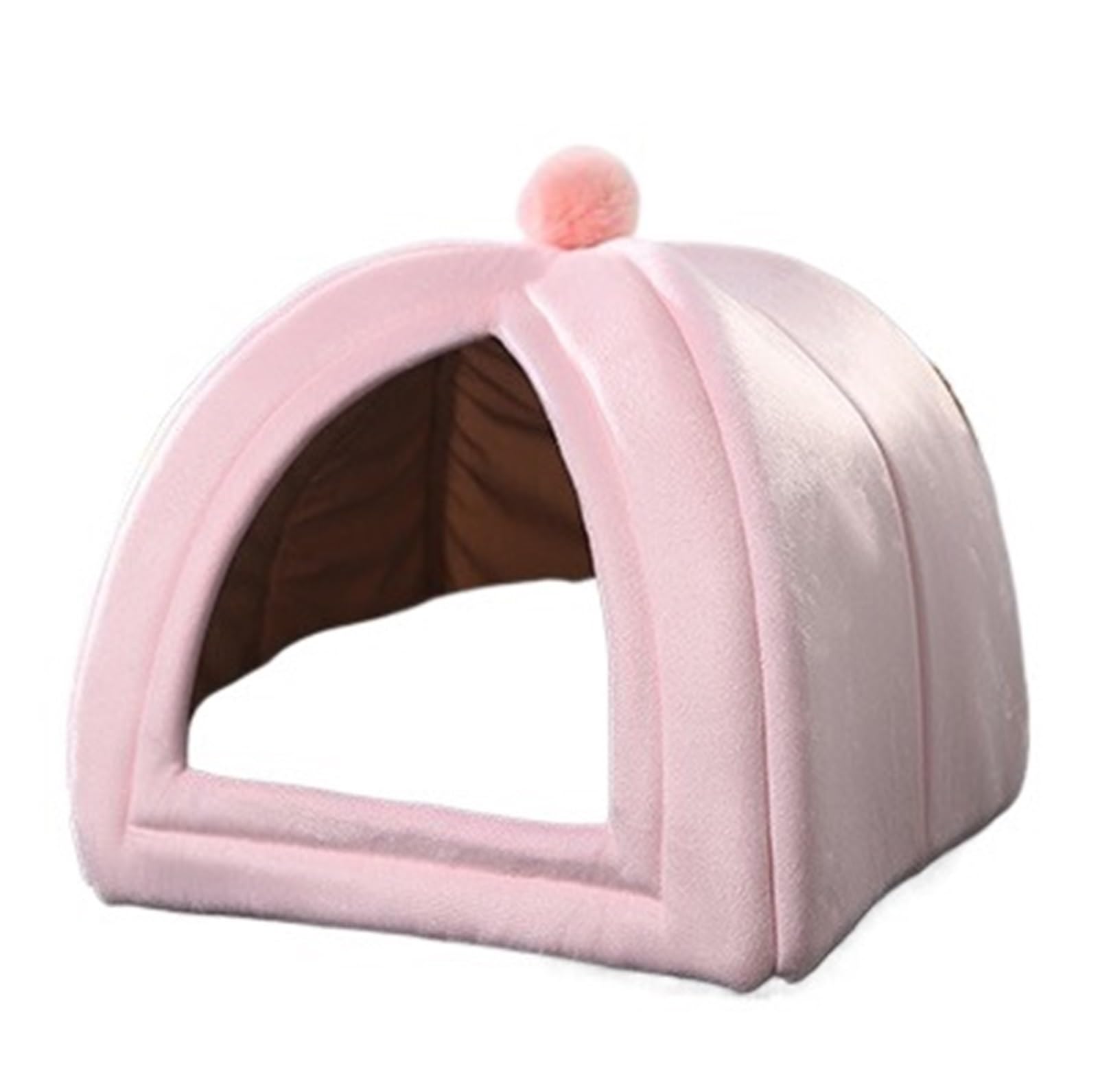 Maison grotte portable chat rose pour salon et voyage