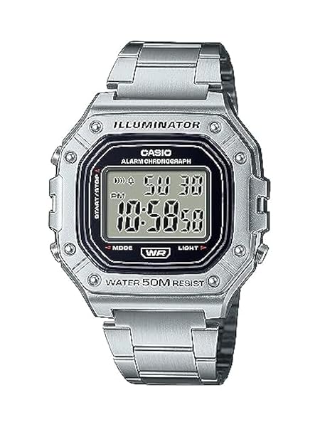 Casio W218H Series | Mens Digital Watch | 50M WR | 1/100 Second Stopwatch | 100 SEC Chronograph | LED Backlight | Countdown Timer | Daily Alarm | Hourly Time Signal | 7 Year Battery