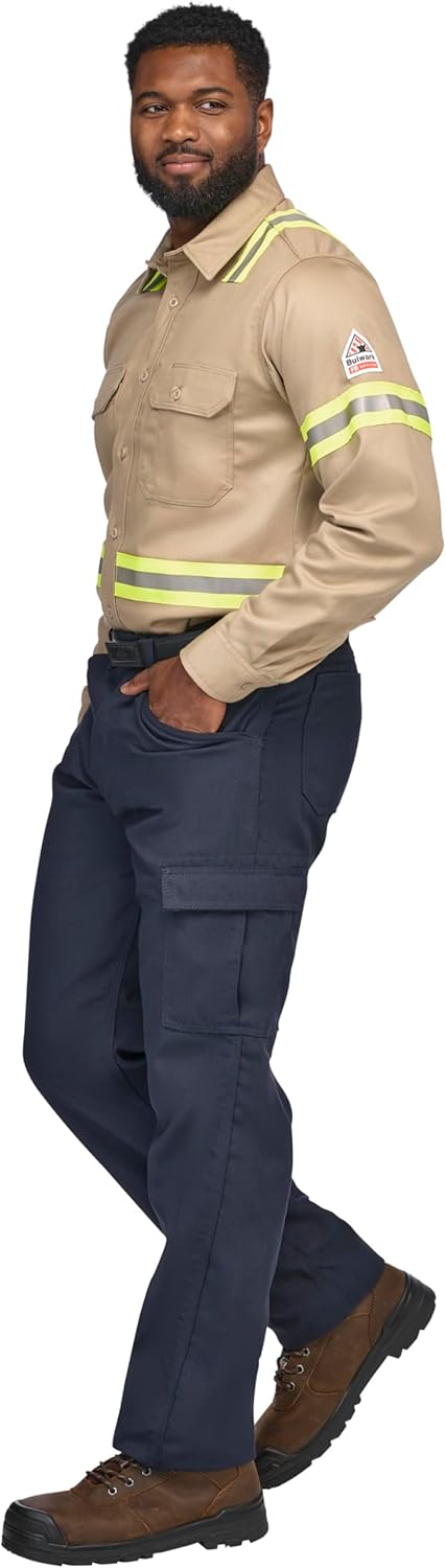 Bulwark FR Men's Midweight Fr Enhanced Visibility Uniform Shirt
