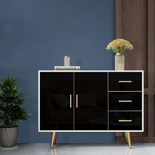 Miniatura 6 de Decoroom Papel tapiz negro, papel tapiz de despegar y pegar, papel adhesivo autoadhesivo extraíble decorativo para revestimiento de pared,