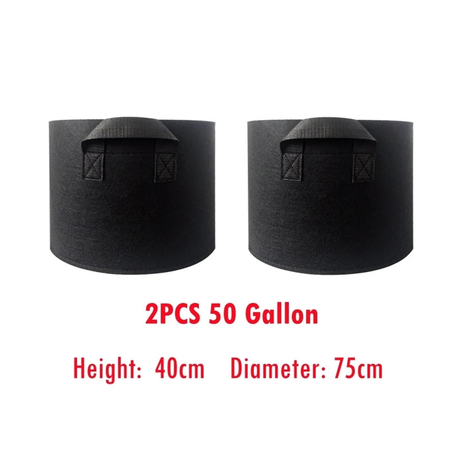 Stofftopf 2 große Pflanzbeutel | 15-100Gal 15-100Gal große Pflanzbeutel(2PCS 50 Gallon)