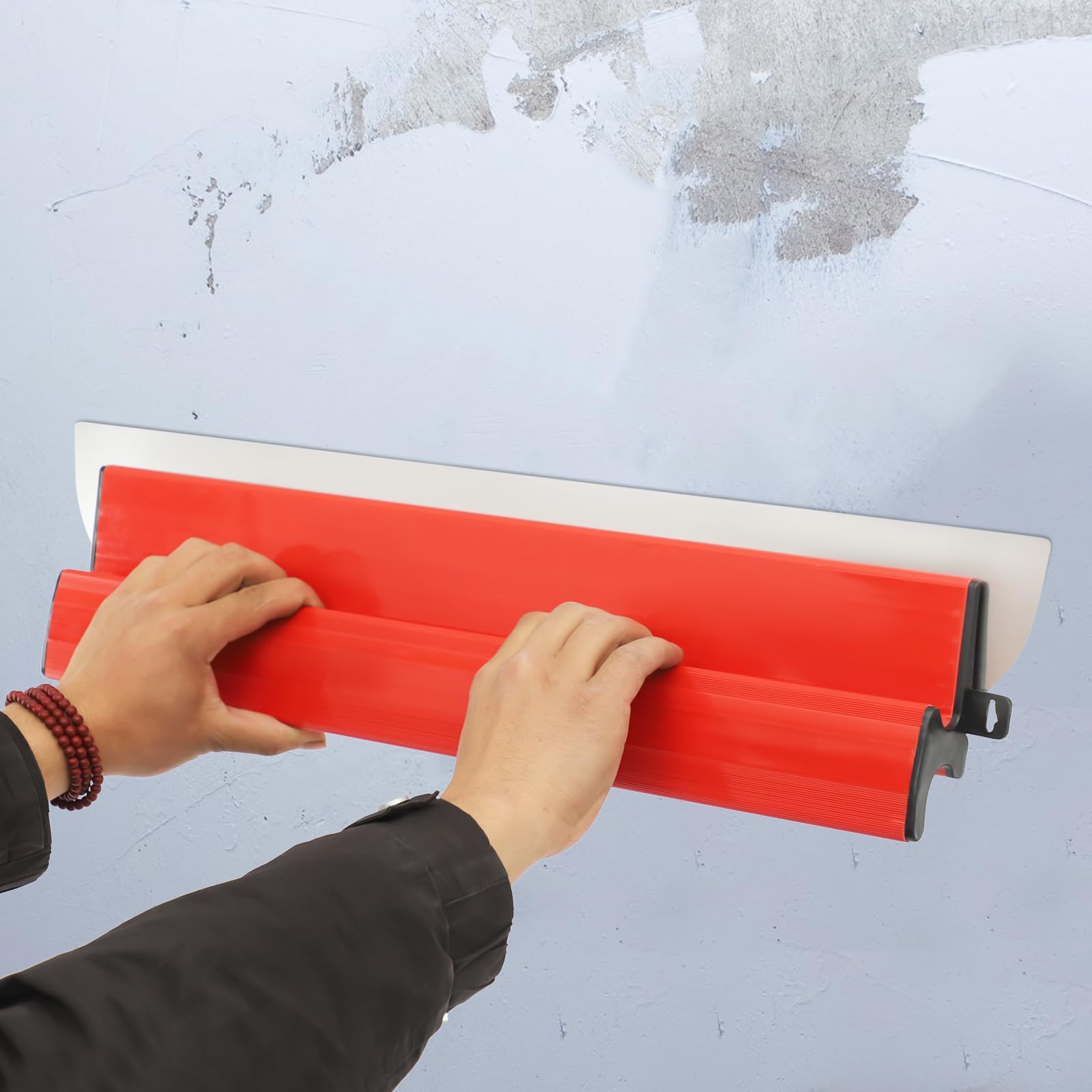 Rot Trockenbau-Abziehklingen-Set, Rutschfestes Trockenbau-Abziehwerkzeug mit Verlängerungsgriff, für Deckenarbeiten, Malerarbeiten, Möbeldekoration, Baustellen