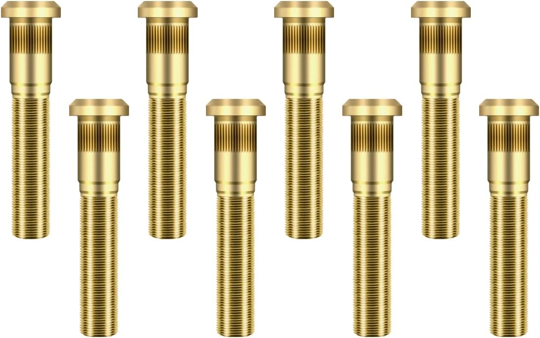 8 Pack Heavy Duty 5/8" x3.5in Wheel Studs Yellow Dexter Axle Wheel Drive in Studs for 10K & 12K Axle Lug Hub Stud Bolt 007-115-00