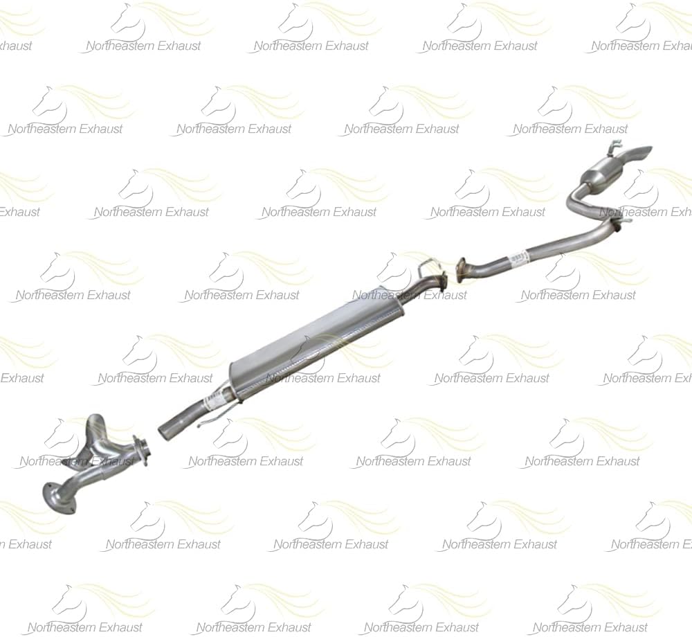 Exhaust Y-Pipe Muffler & Tail Pipe Kit Compatible for 2006-2012 Toyota RAV4 3.5L | Stainless Steel | Northeastern Exhaust | Free Gaskets, Clamp and Spring Bolt Kit Included | Direct-Fit Replacement