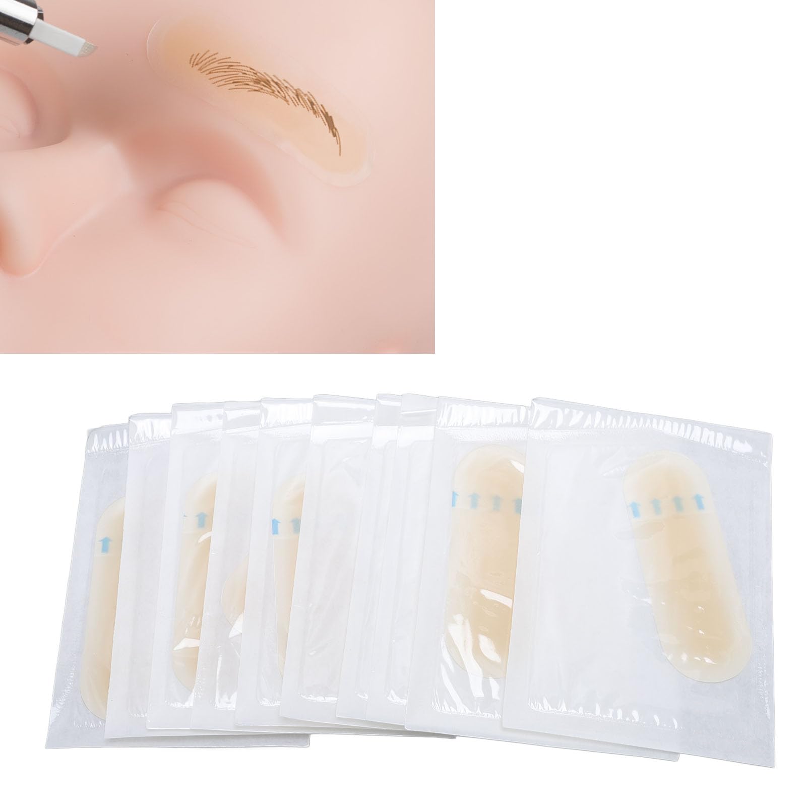 Transfer Eyebrow Skin Sticker, 20 Pieces Practice Bandage for Beginners Silicone Waterproof Tape, 2 Boxes - Image 3