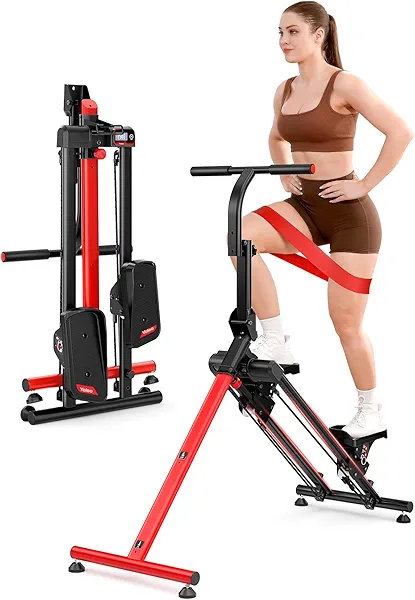 YOLEO Steppers for Exercise at Home, Adjustable Stair Stepper with 3 Workout Modes,Folding Cardio Stair Master with Adjustable Handlebar&Oversized Pedal,90% Pre-Assembled Stair Climber with Caster Mat