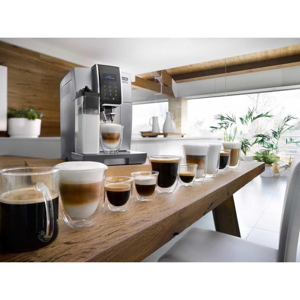 DeLonghi ECAM 350.75.S Cafetera (Independiente, Máquina de café en cápsulas, 1,8 L, Molinillo integrado, 1450 W, Plata)