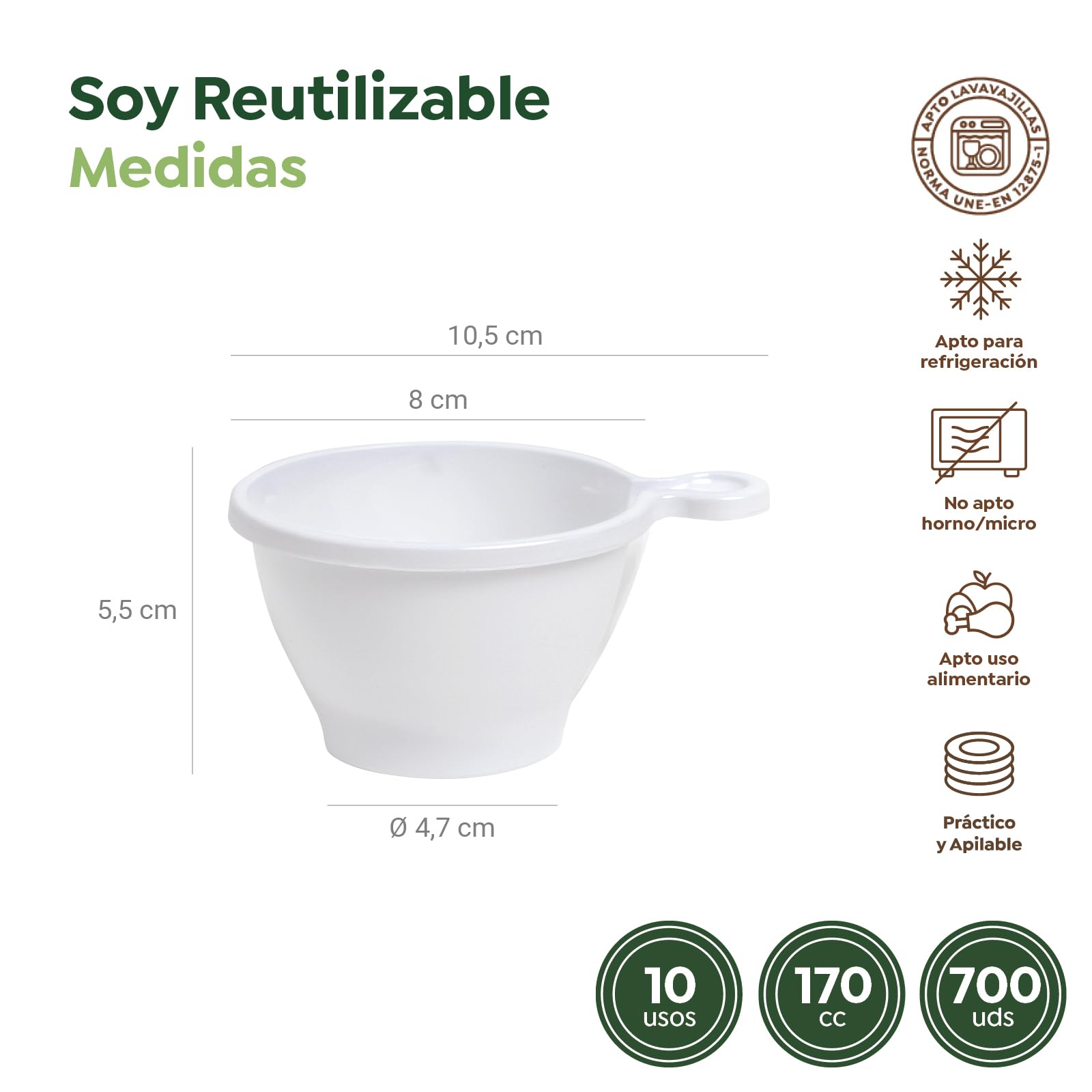 700 Tazas de Café Reutilizable Blanca - 170 cc (6 oz) - Vasos Desechables - Perfecta para Catering, Oficinas y Eventos - Ideal para Hostelería - EXTRA RESISTENTE