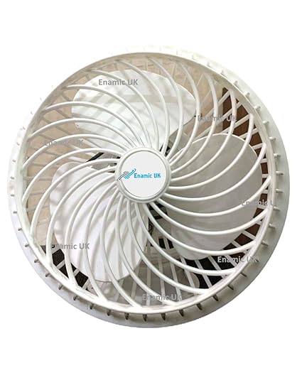 Enamic UK Cabin Fan Plastic Celling Fan 9 Inch, 225 MM with 1 Year Warranty 30% More Air High Speed Wall fan || 100% Copper Motor || Make in India || LH@87