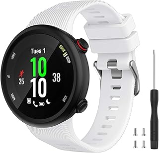 Watbro Compatible with Garmin Forerunner 45S band, Soft Silicone Sport Replacement Watch Band, Fitness Strap Bracelet Wristband for Garmin Forerunner 45S Smartwatch
