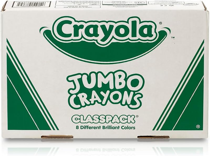 Jumbo Crayons Classpack (200ct), Large Toddler Crayons, Teacher Classroom Must Haves, Bulk School Supplies, Essential Preschool & Kindergarten Art Supplies